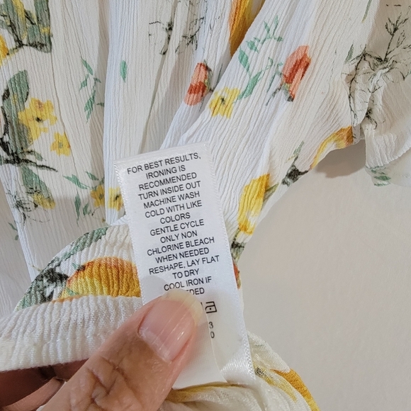 Maurices Womens Y2K Lemon Fruits Off Shoulder Cropped Top Sz M Cottagecore Boho - Picture 11 of 12